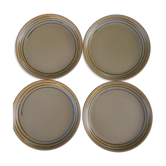 Set de 4 assiettes plates Sarreguemines en grès