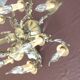 Antique chandelier in bronze and brass – 80 cm – multi-light – electricity