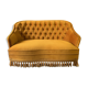 Old gold toad bench