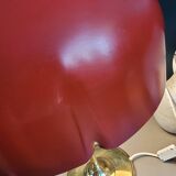 Vintage table lamp with bell shade and brass base