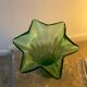 Vintage green tulip vase