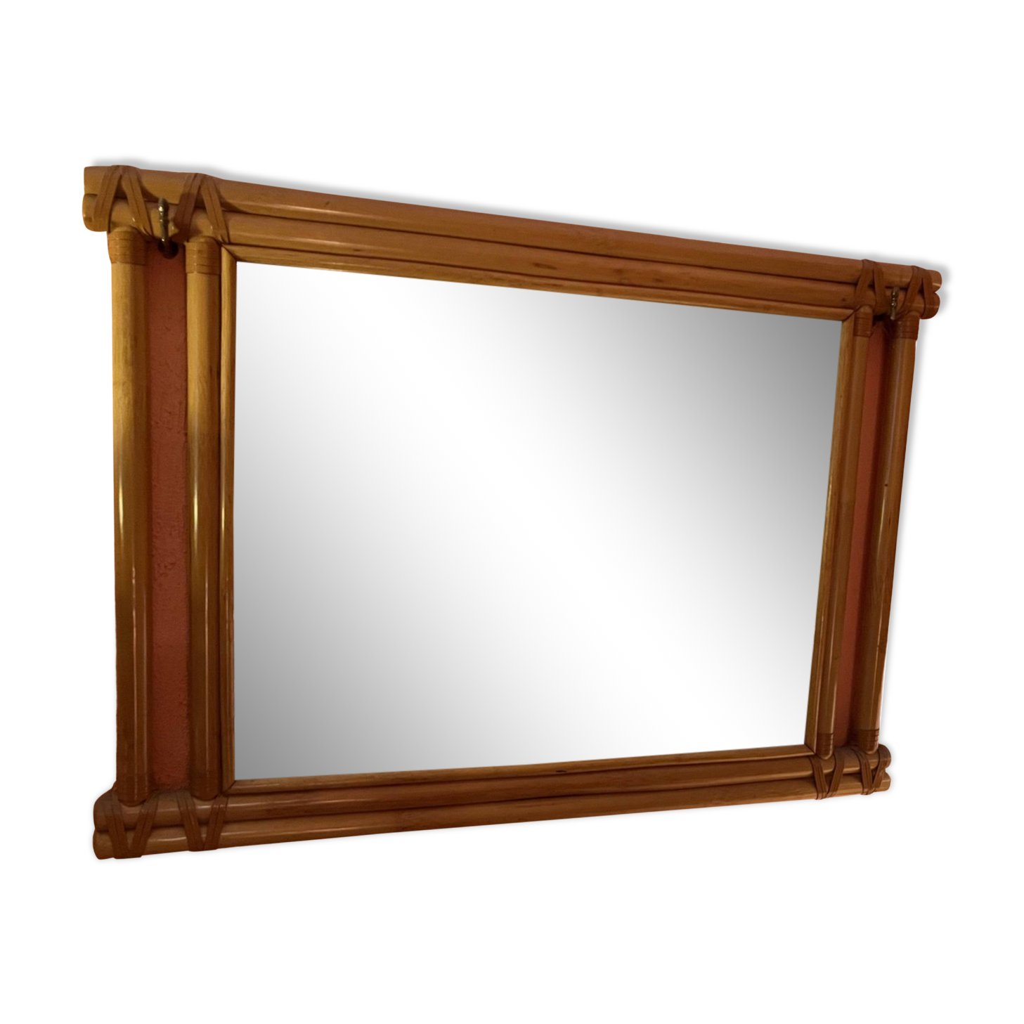 Rattan mirror