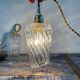 Set of two vintage electric chiseled glass handhelds