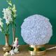 Vintage Art Deco globe table lamp in white Clichy glass