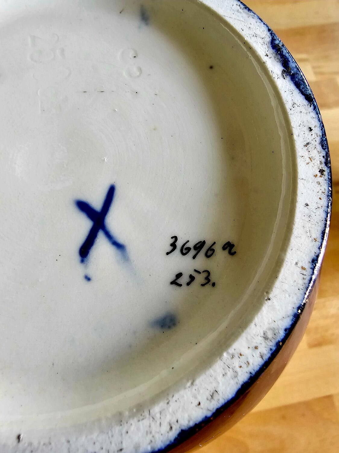 Cobalt blue and gold vase