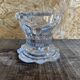 Set of 4 vintage conical moulded glass candle holders sully