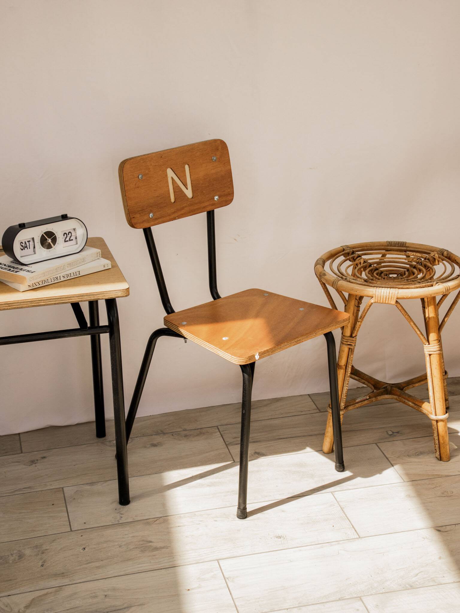 School chair, child
