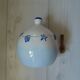 Ceramic salt pot and wooden spatula