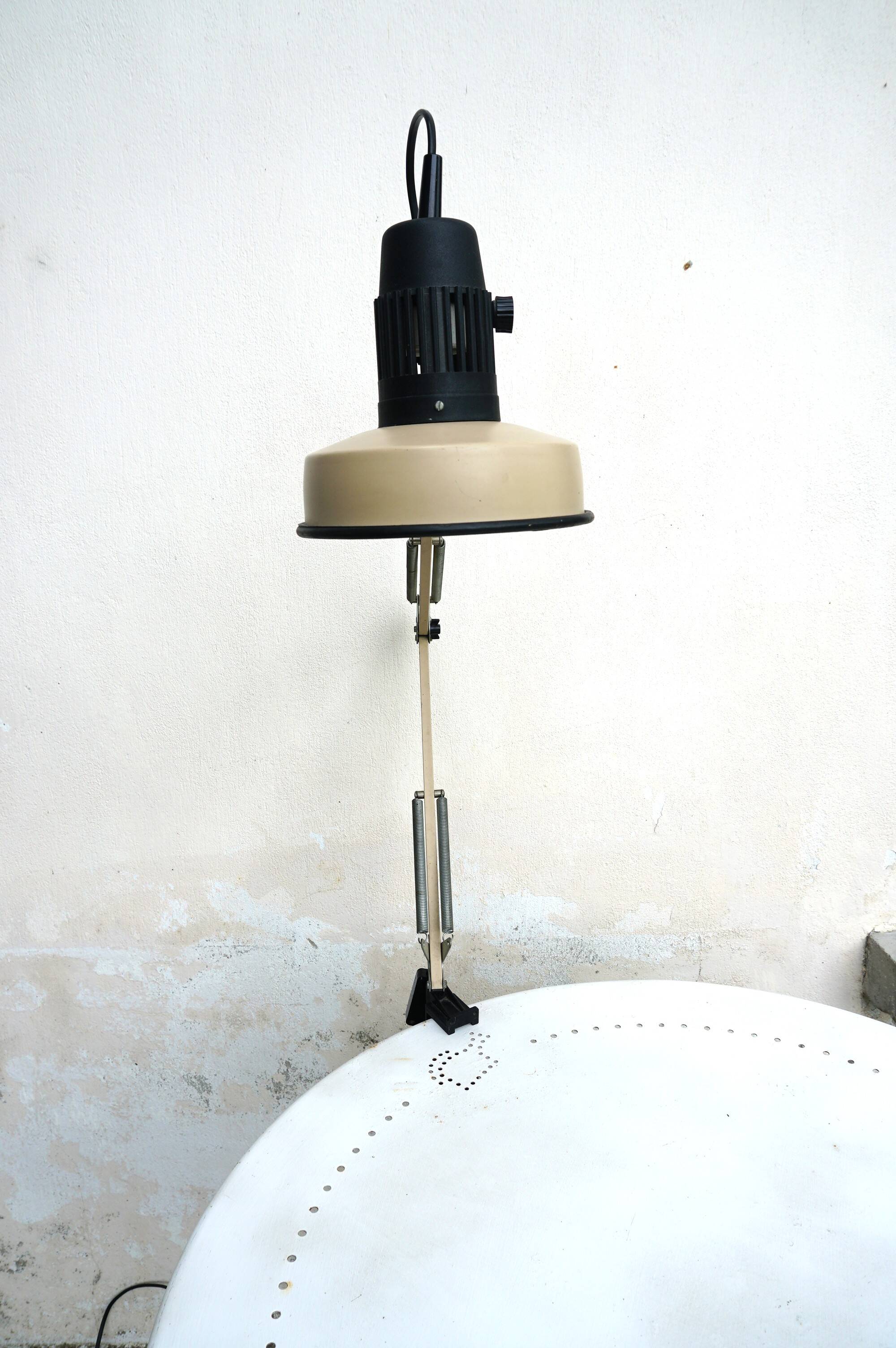 70s metal articulated designer/architect lamp