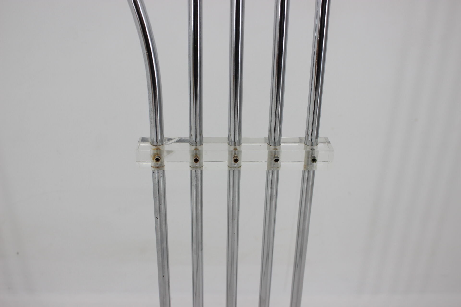 1970s Chrome and Marble Floor Lamp , Italy