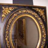 Mirror wood dore and blackened time Napoleon III 52x62cm