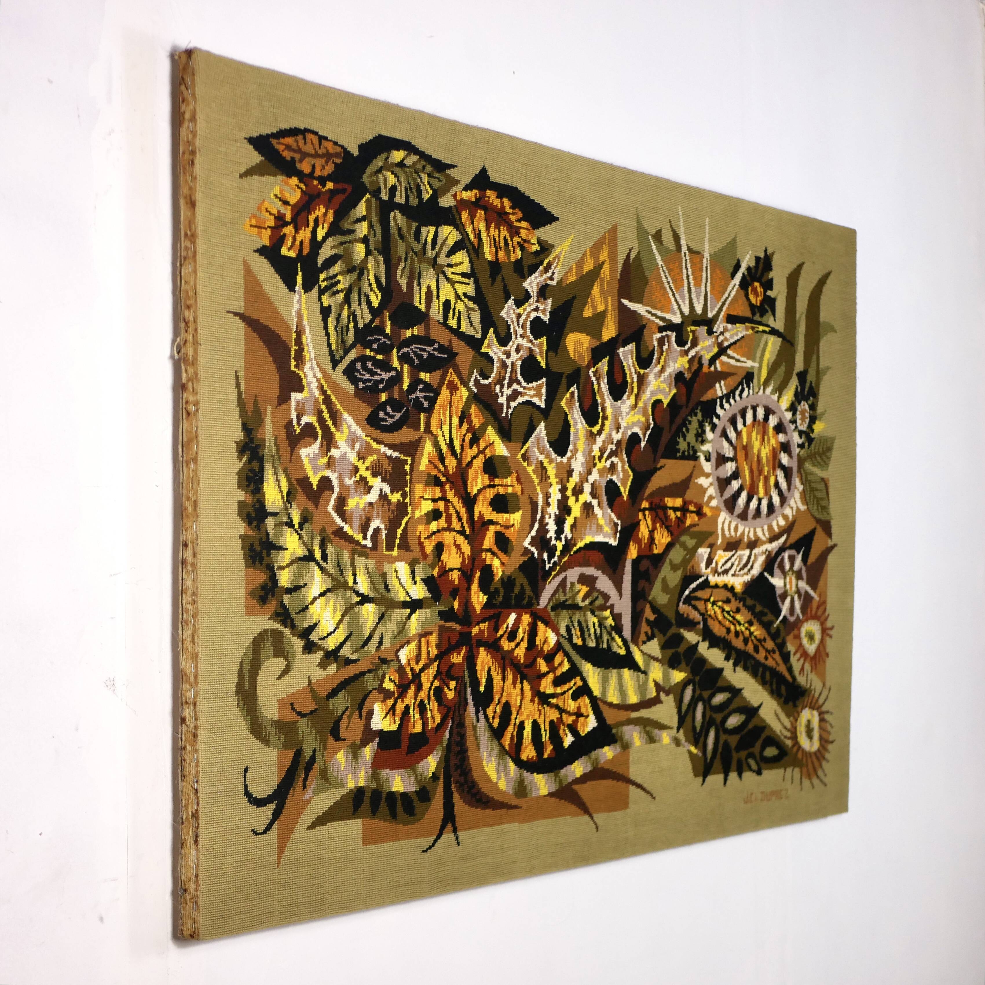 Tapisserie Trinidad en laine par Jean-Claude Duprez, France, années 60