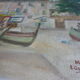 Oil on canvas representing Menton 1952