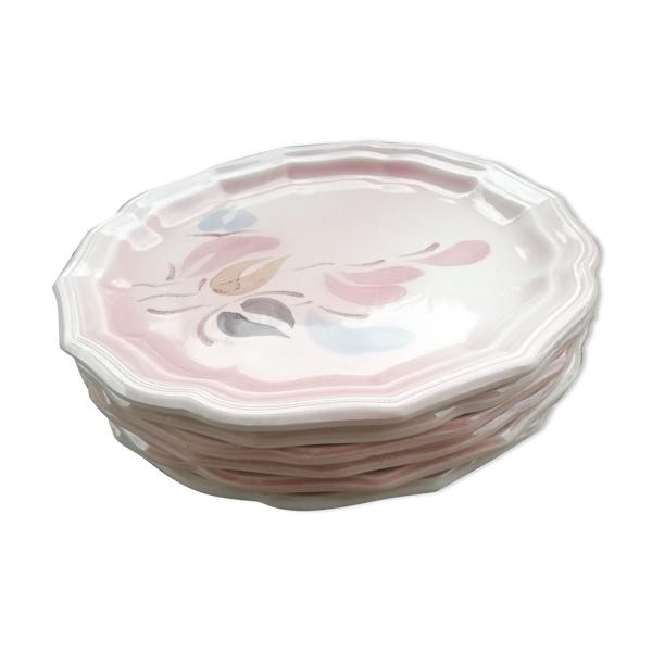 Lot de 6 assiettes à dessert salins