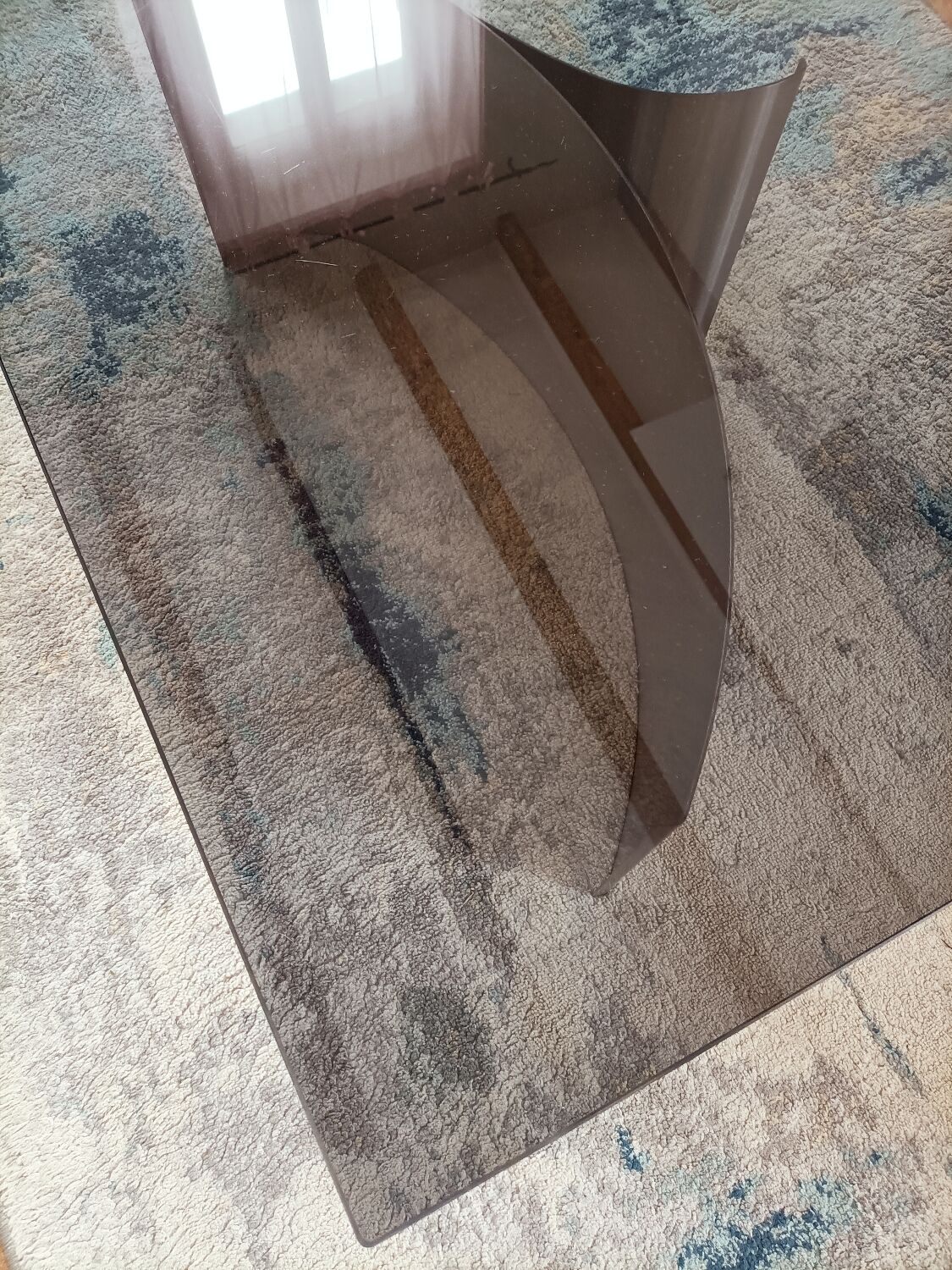 Brushed steel coffee table space age