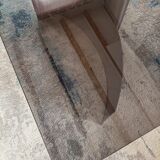 Brushed steel coffee table space age