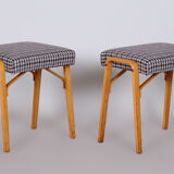 Pair of MidCentury Beech Stools by Ludvik Volak, Czechia, 1950s