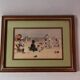 Frame with watercolor print Édouard Van Goethem seaside beach