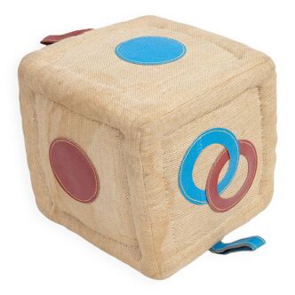 Vintage cube therapeutic toy by Renate Müller for H. Josef Leven, Sonneberg, 1960s
