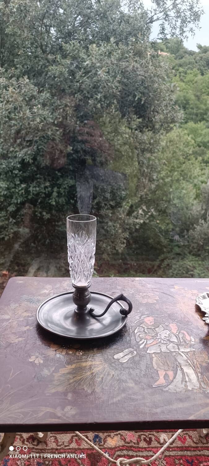 Saint Louis crystal candlestick, Florence model