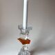 Glass candle holder