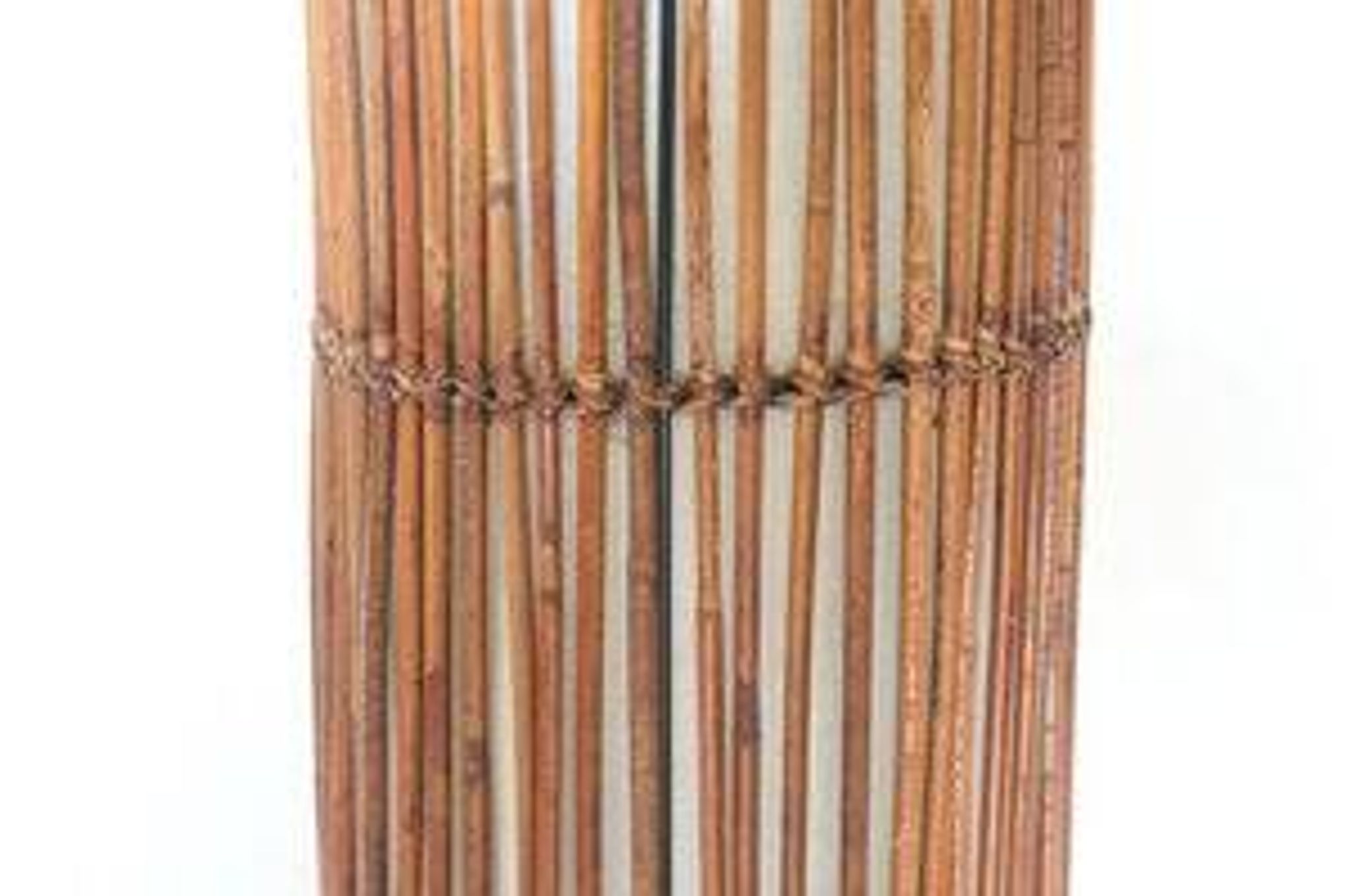 Mid-century rattan floor lamp, in the style of Louis Sognot.