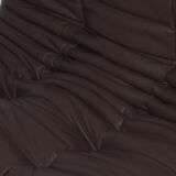 Togo 3 seater sofa in brown leather designed by Michel Ducaroy 1973