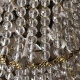 Crystal and brass chandelier