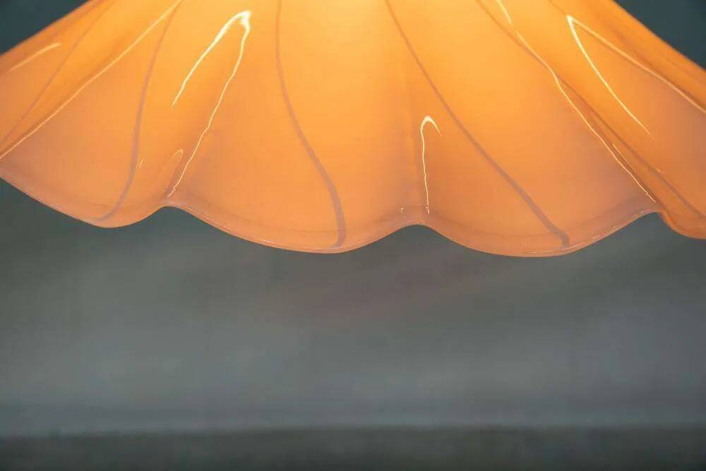 Vintage glass suspension lamp Kalmar Fazzoletto