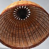 Woven rattan pendant light