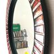Large round ceramic mirror vintage 70s