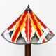 Lampe de sol Art Déco de l'École d'Amsterdam en vitrail
