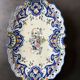 Oval dish with Desvres Fourmaintraux Rouen decoration