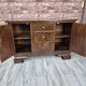 Restored Art Deco Walnut & Oak Commode TV Console 1940s