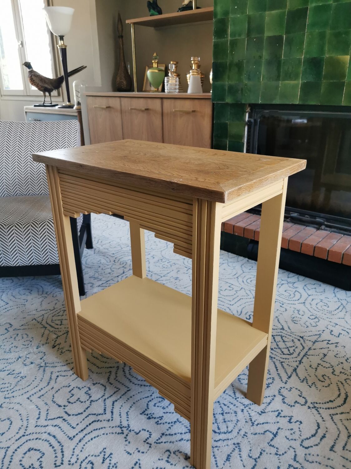 Art Deco pedestal table revamped