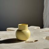 Small light yellow ball vase