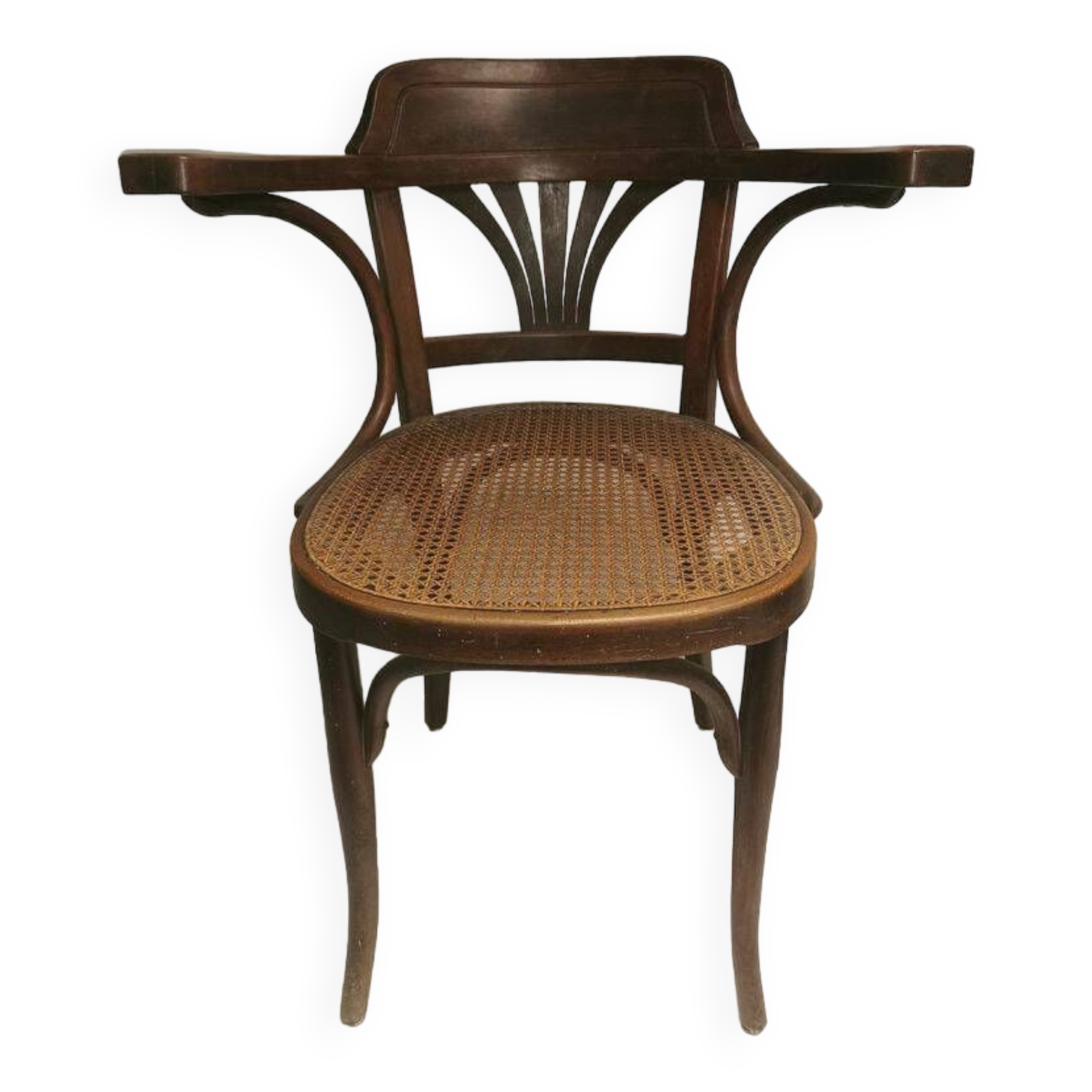 Kohn - old brasserie bar chair, american office chair sitting tanned