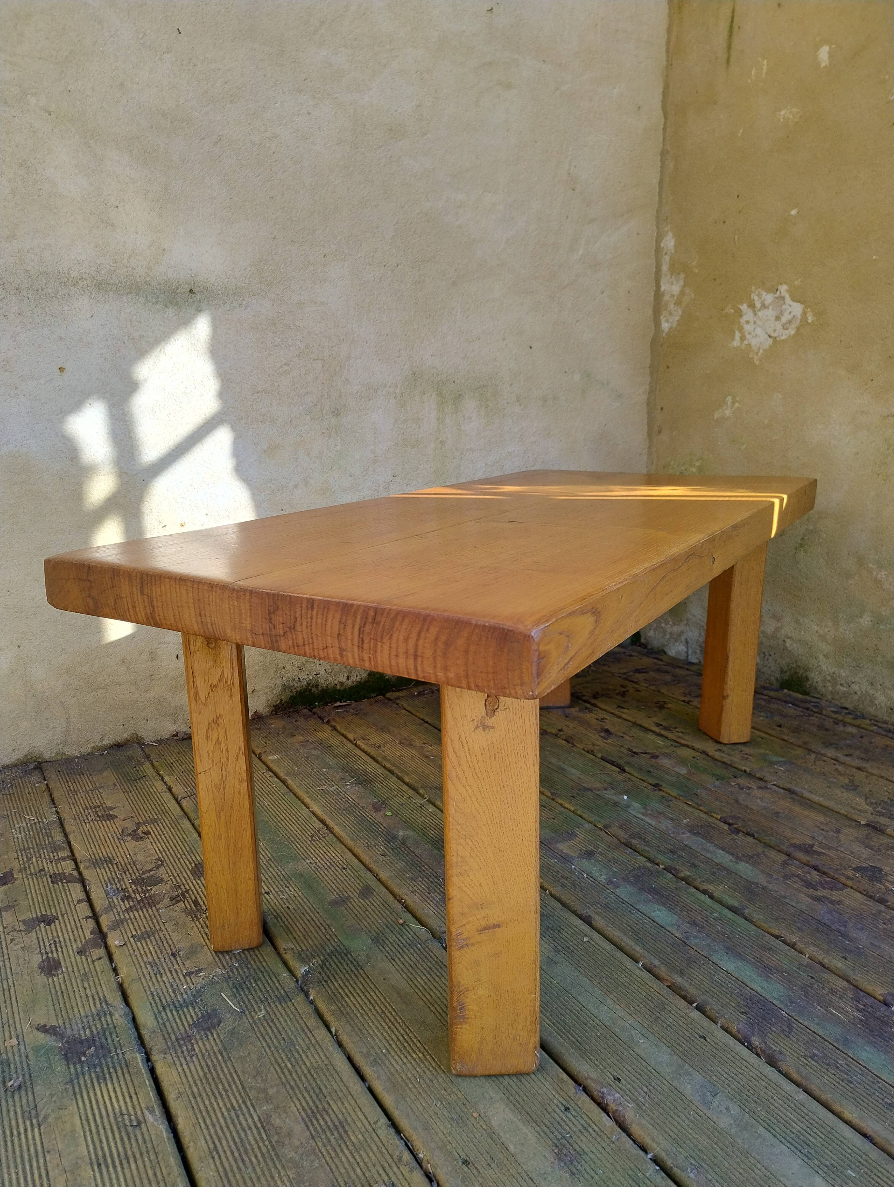 Vintage solid wood coffee table
