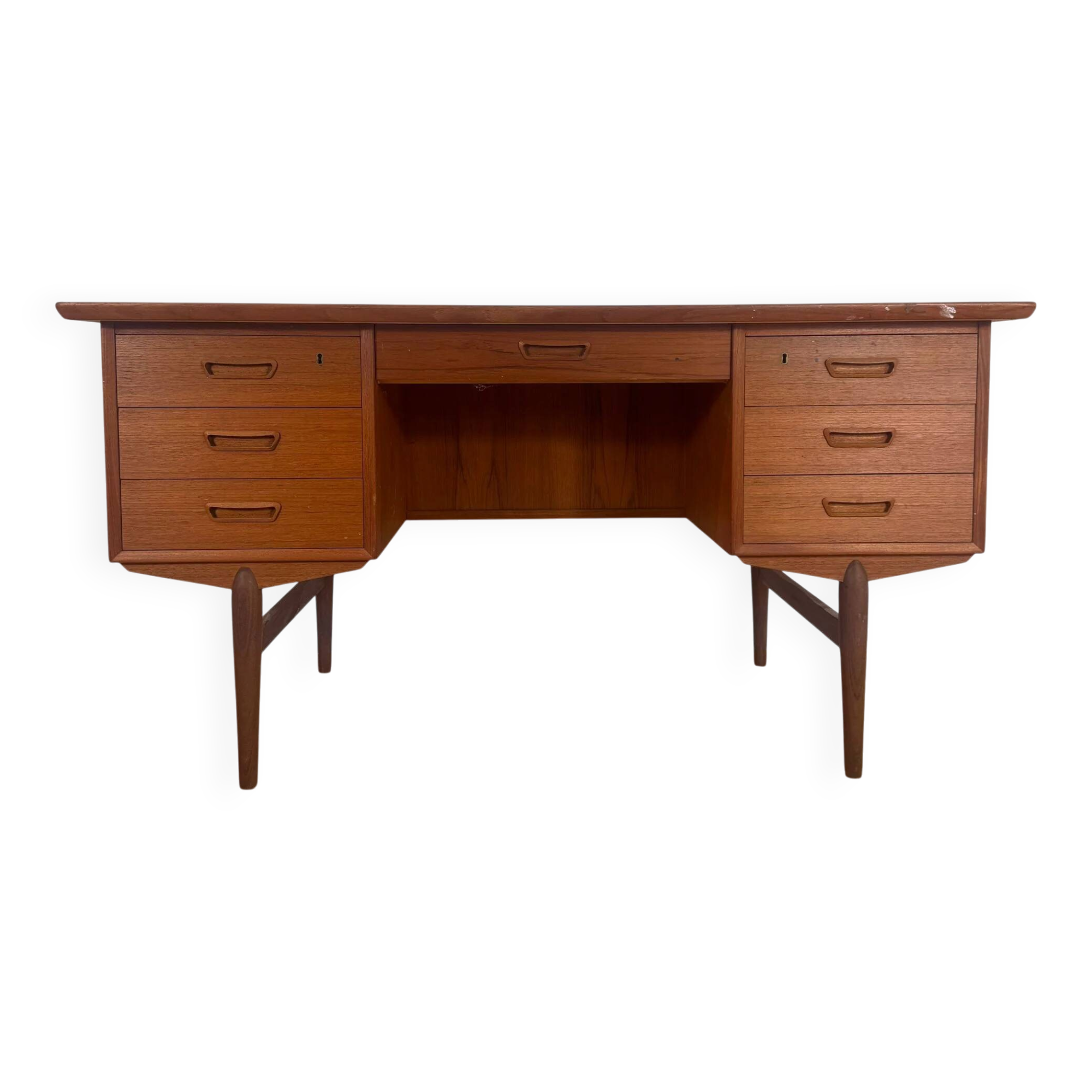 Scandinavian teak desk, 1960s