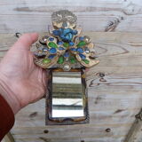 Old mirror in Talosel student Line Vautrin signed Lemanceau