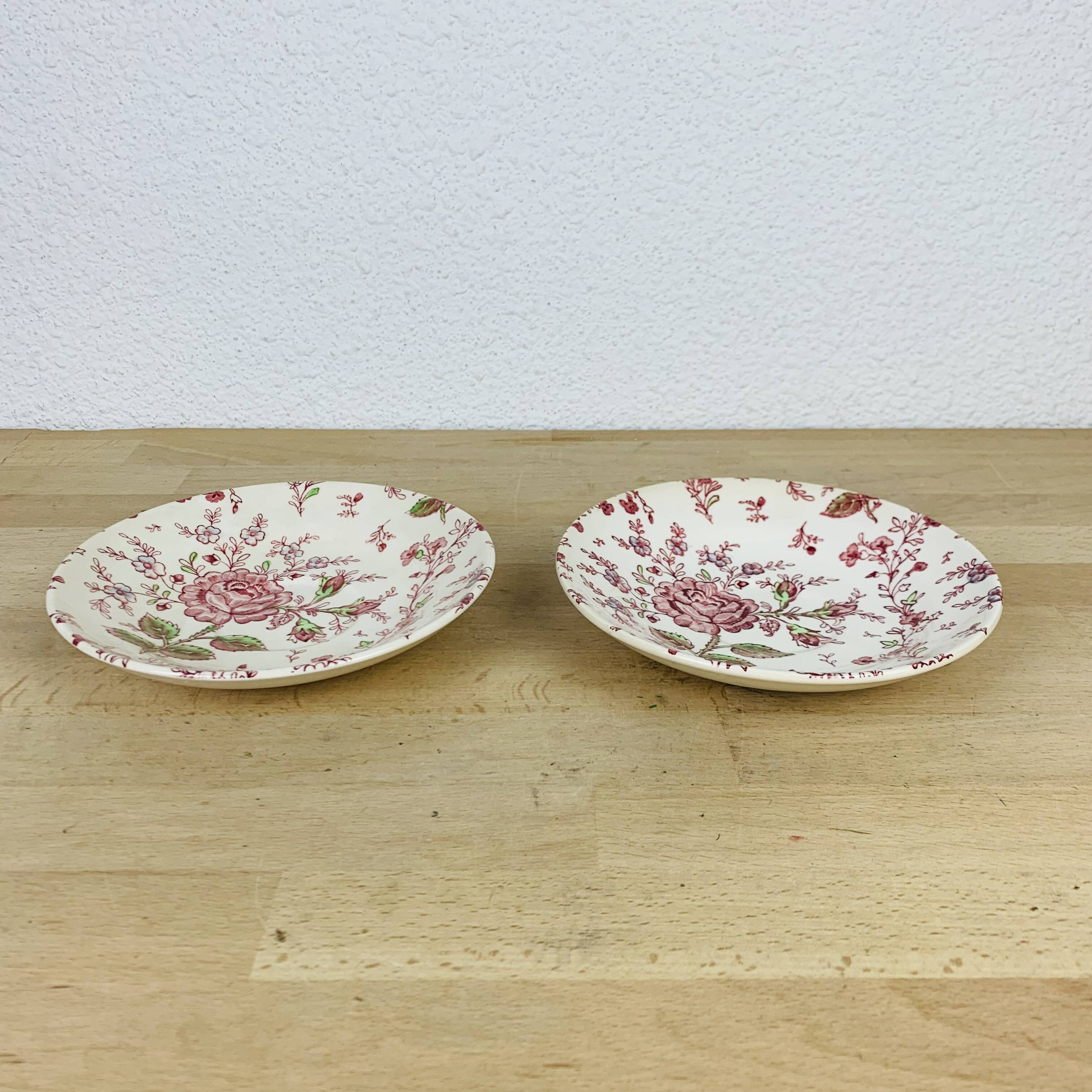 2 assiettes creuses Rose Chintz par Johnson Brothers Selency