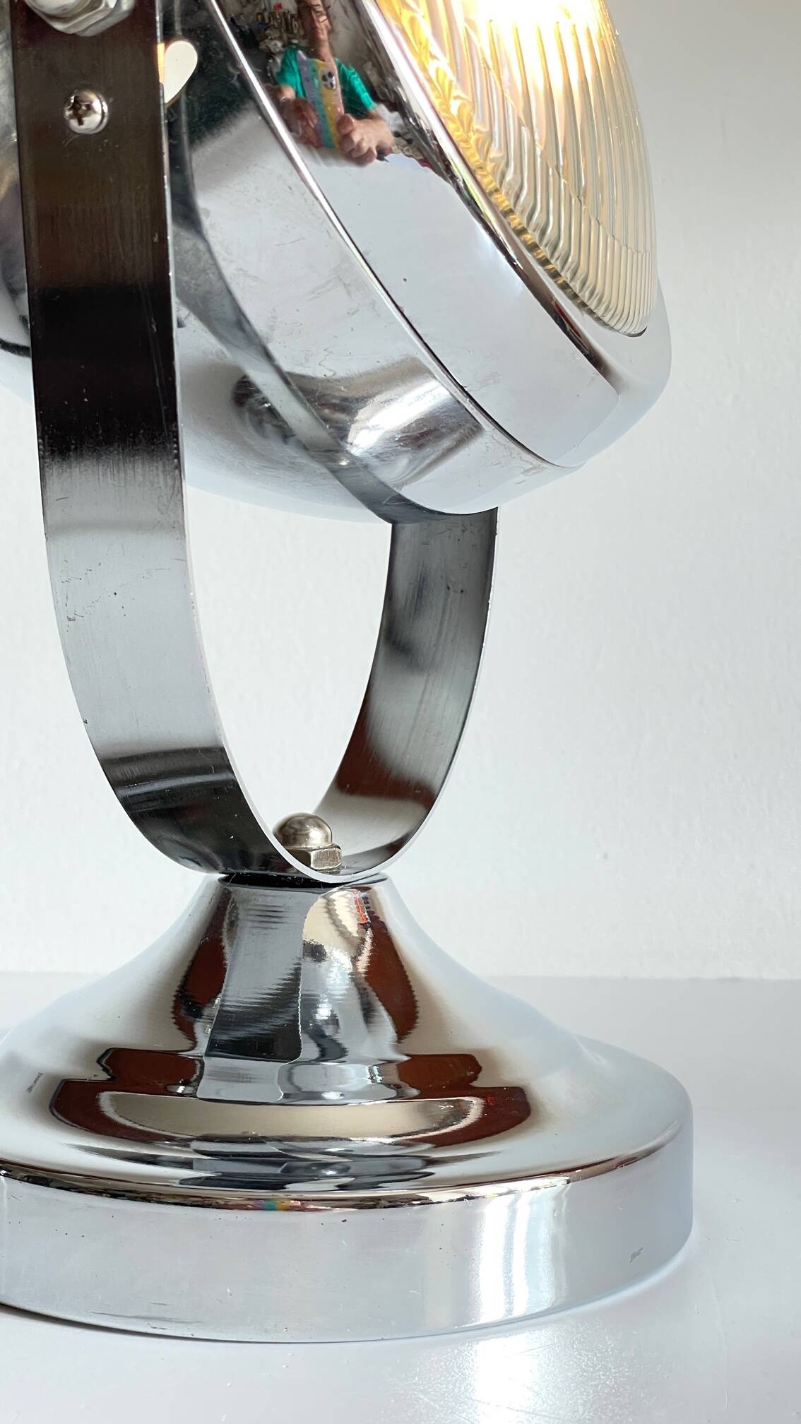 Chrome-plated metal headlight bulb, 1990s