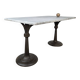 Superb cast iron and Carrara marble display table from a chocolate factory circa 1900