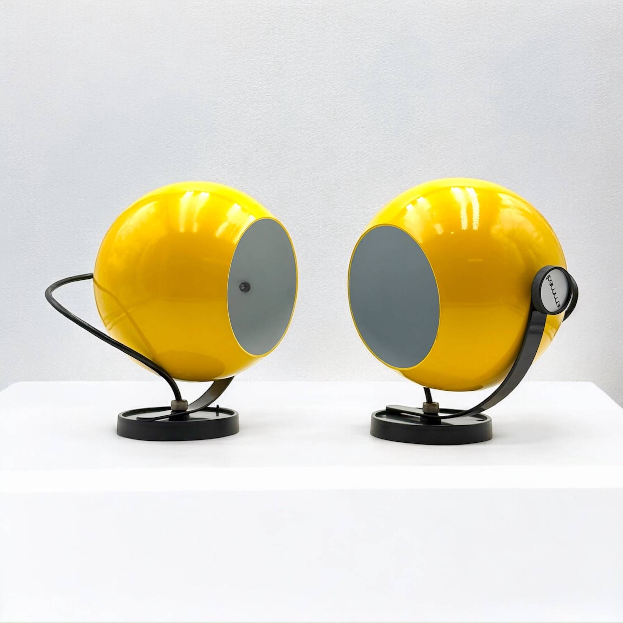 Pair of Yellow Wall Lamps by Emmedi, New Old Stock 1970s