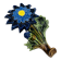 Flower hook wall hook in Belgian ceramic by André Bayer
