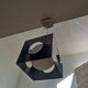 Lampe suspendue design plexiglas fumé 1990s