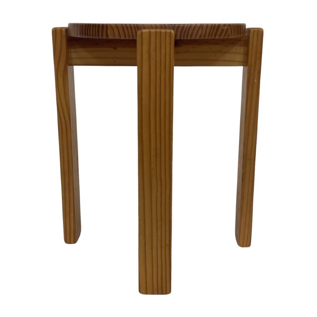 Mid century pinewood stool, minimalistic design  1960s