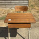 Renovated antique desk with inkwell
