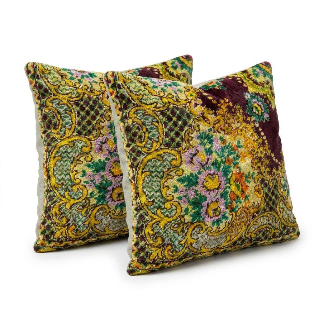 Set of 2 vintage kilim cushion covers 51x51 cm