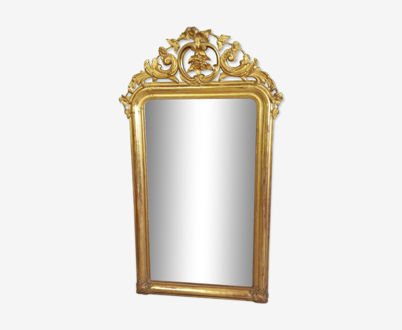 Miroir époque Louis Philippe à fronton 154 x 89